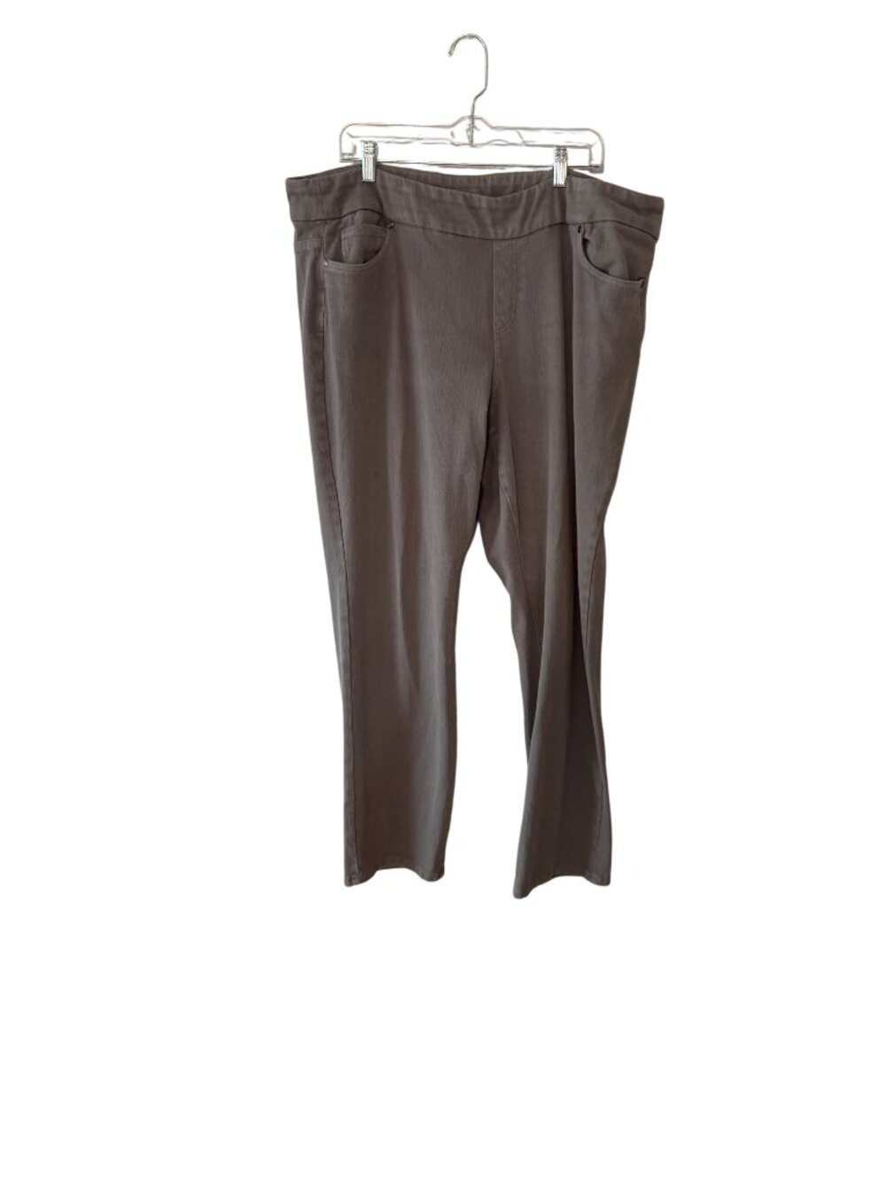 Coldwater Creek Womens Gray Pull-On Pants Size 20W Stretch Casual Trousers